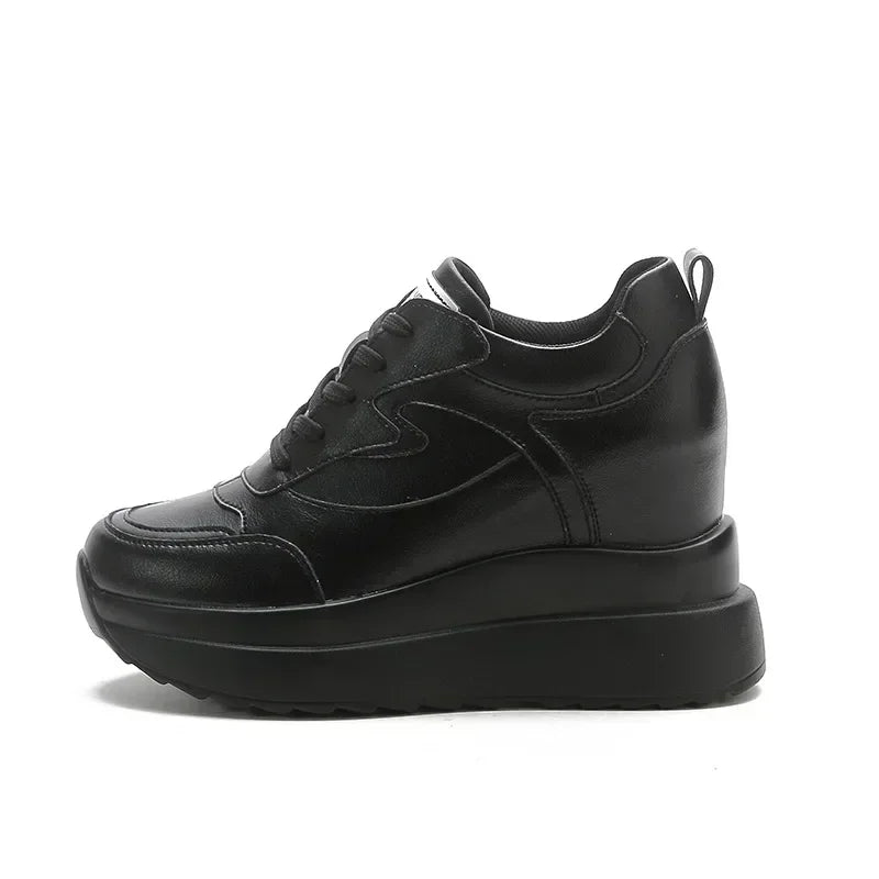 Fujin 10cm Chunky Platform Leather Sneakers