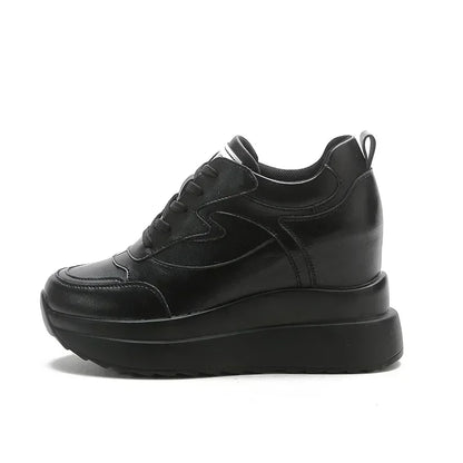 Fujin 10cm Chunky Platform Leather Sneakers
