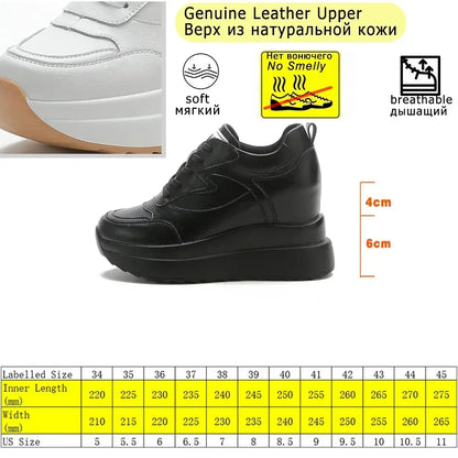 Fujin 10cm Chunky Platform Leather Sneakers