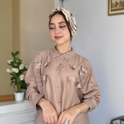 Chemise Élégance en Lin avec Motif