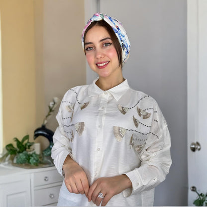 Chemise Élégance en Lin avec Motif