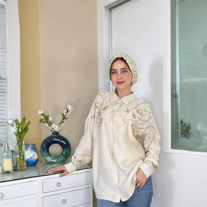 Chemise Élégance en Lin avec Motif